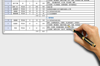 装修公司预算表模板