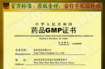 国家药品GMP证书